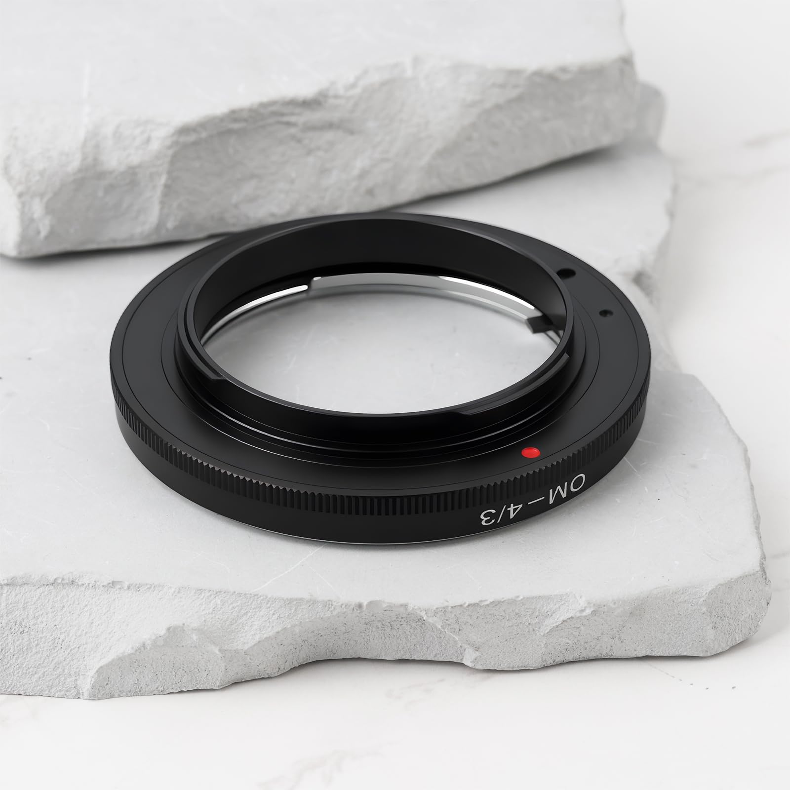 eMagTech Anello Adattatore Per Obiettivo Della Fotocamera OM-4/3 OM - Attacco 4/3" Compatibile Con Olympus