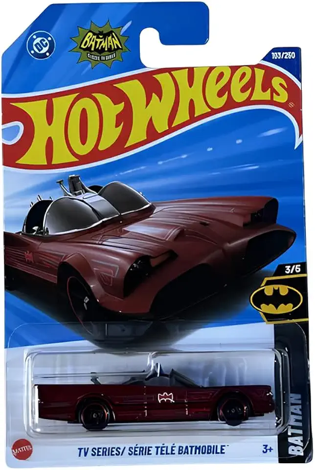 Carrinho Miniatura Hot Wheels Batman TV Series/Série Télé Batmobile Escala 1:64 Die-Cast Colecionável - HYY05