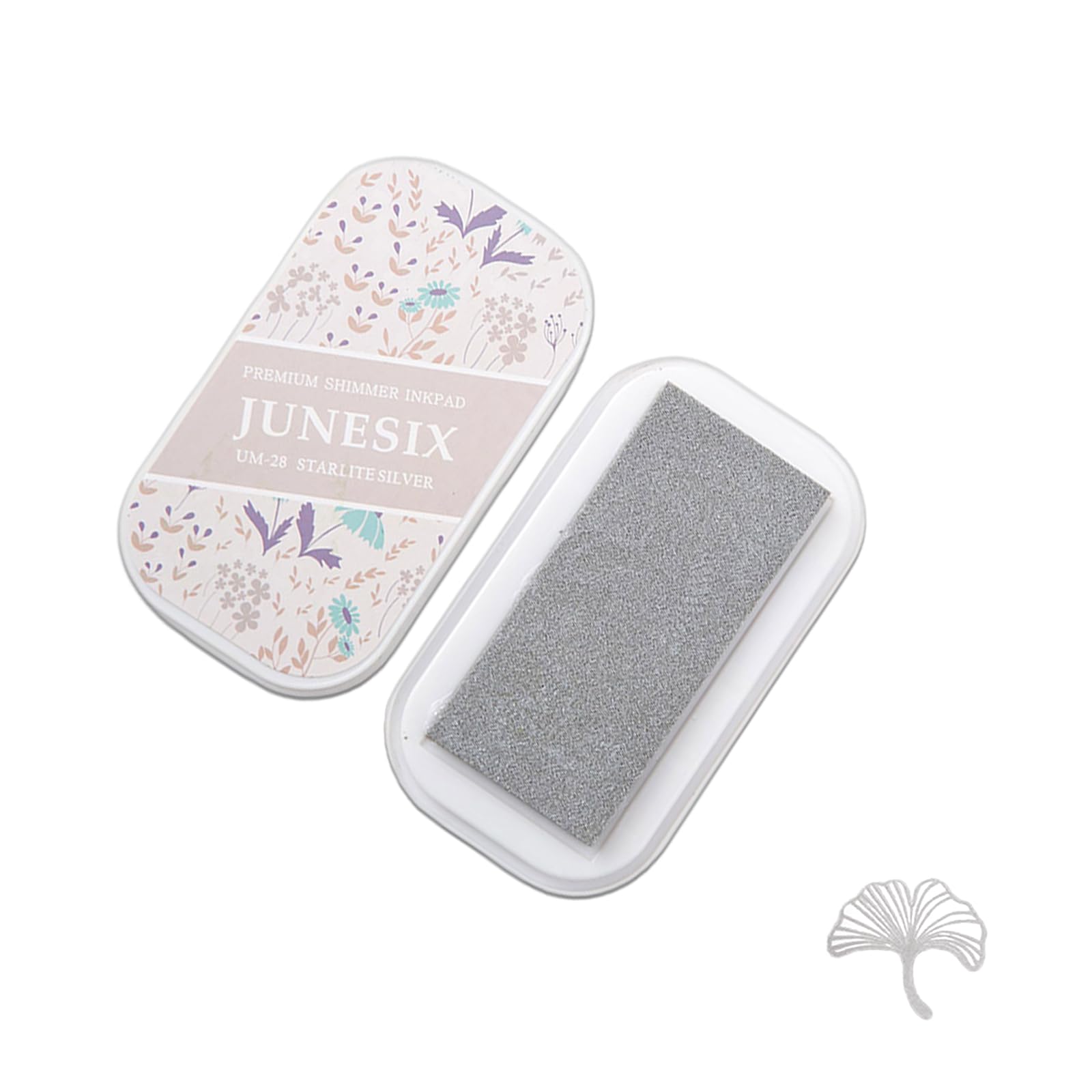 Metallic Ink Pads for Stamps, Washable Stamp Pad, Large Ink Pads for Rubber Stamps, Pigment Fingerprint Ink Pad Stamping DIY Color for Scrapbook,