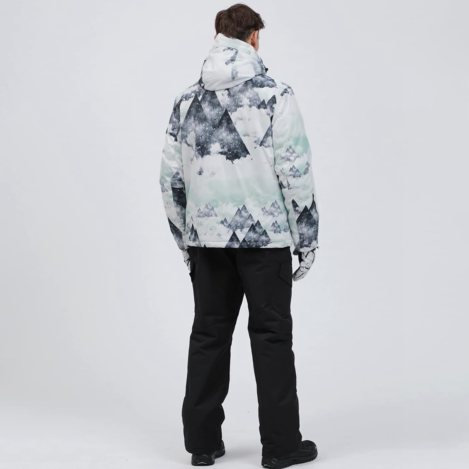 ALSOGO Herren Skianzug Winter Wasserdichte Winddichte Skifahren Outdoor Schneejacken und Hosen Snowboardjacken