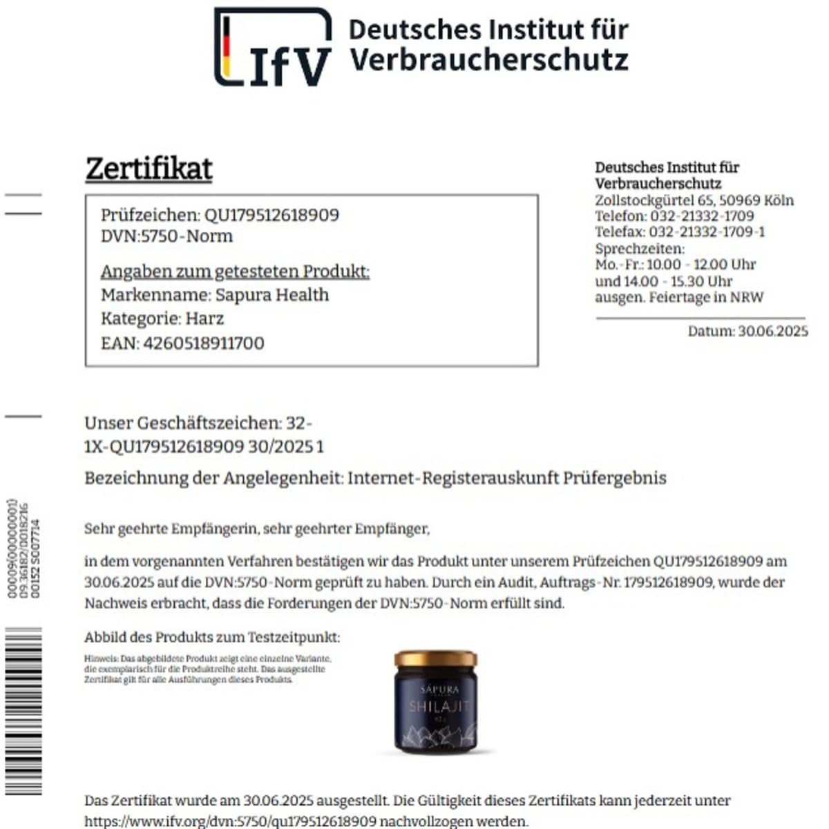 Shilajit Harz * Fulvin & Huminsäure * Laborbericht & Zertifikat Harz