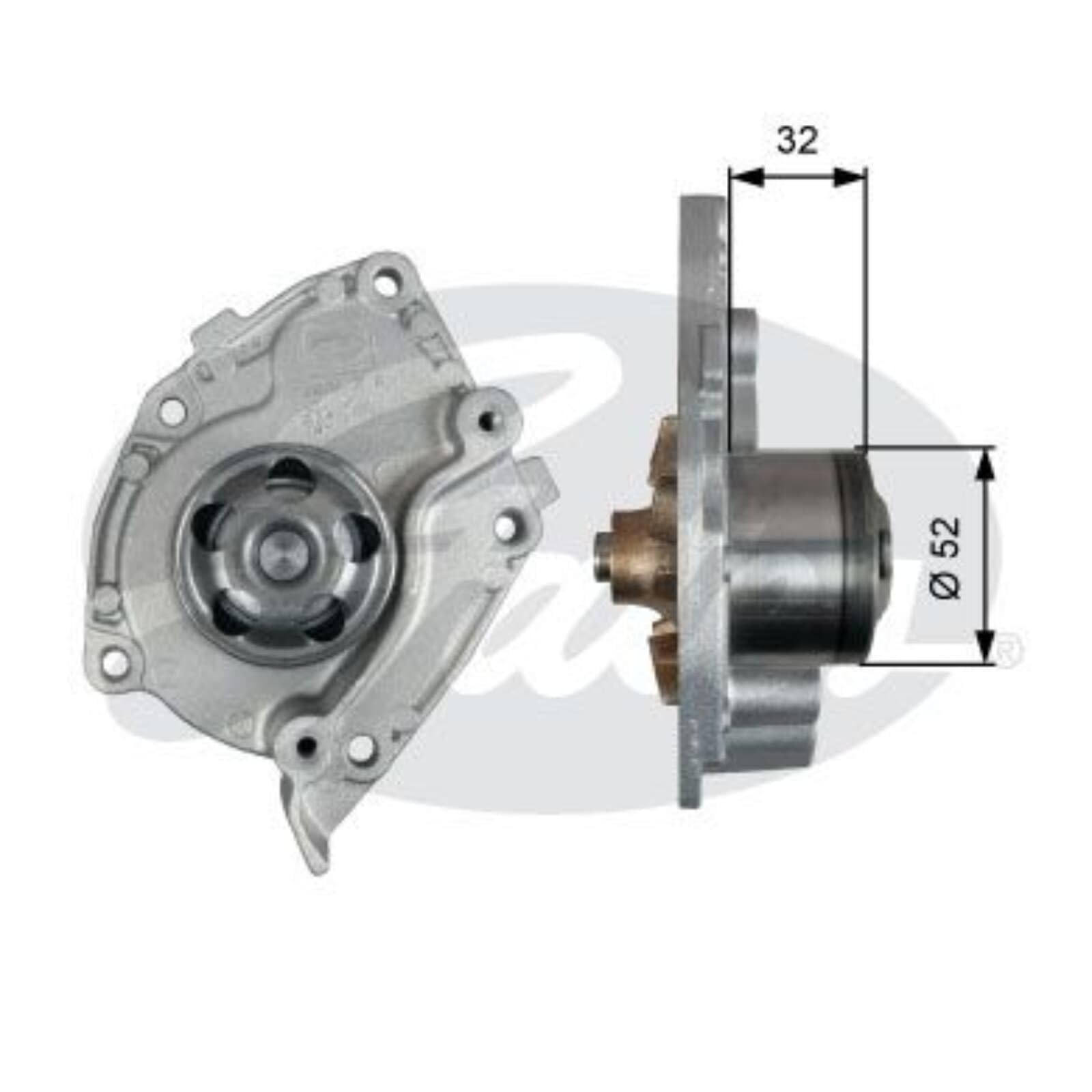 GATES KP15610XS Bomba de agua + kit de correa de distribución Número de dientes: 133 26 mm con bomba de agua Compatible con SUZUKI Grand Vitara II SUV JT, TE, TD, RENAULT Scénic 2 JM0/1, NISSAN