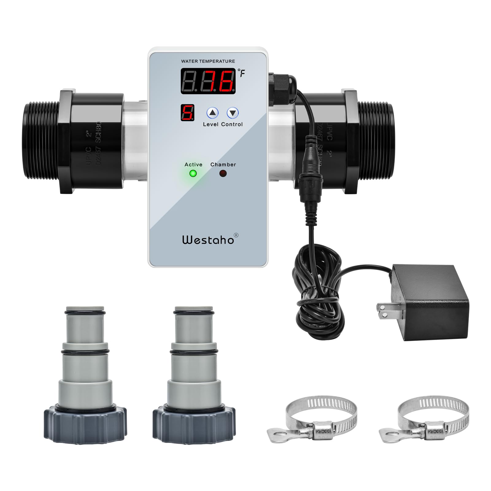 WESTAHO Pool Io/ni/zer System for Up to 40,000 Gallons, Equipped with Smart Display, Compatible with In-Ground, Above-Ground Pool, Hot tub, Spa or Aquarium, Clearer Water More Comfortable Swimming