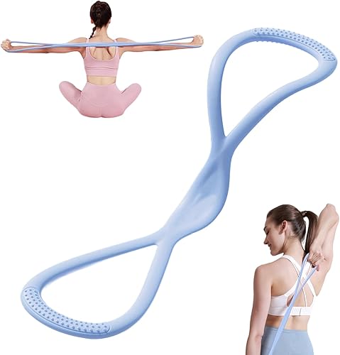 Miniatura 1 de Bandas de resistencia, figura 8 bandas de ejercicio para mujeres y hombres, banda de entrenamiento de fitness con asas, banda de resistencia figura