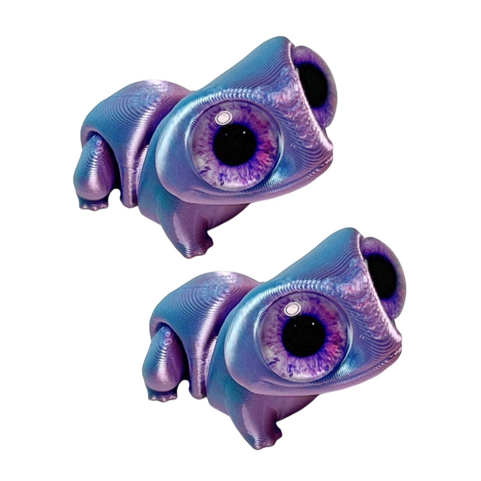 Lerpwige Big Eye Frogs Statue Movable Limb Printing Home Decoration Miniature Animal Home Decoration Frogs Sculpture