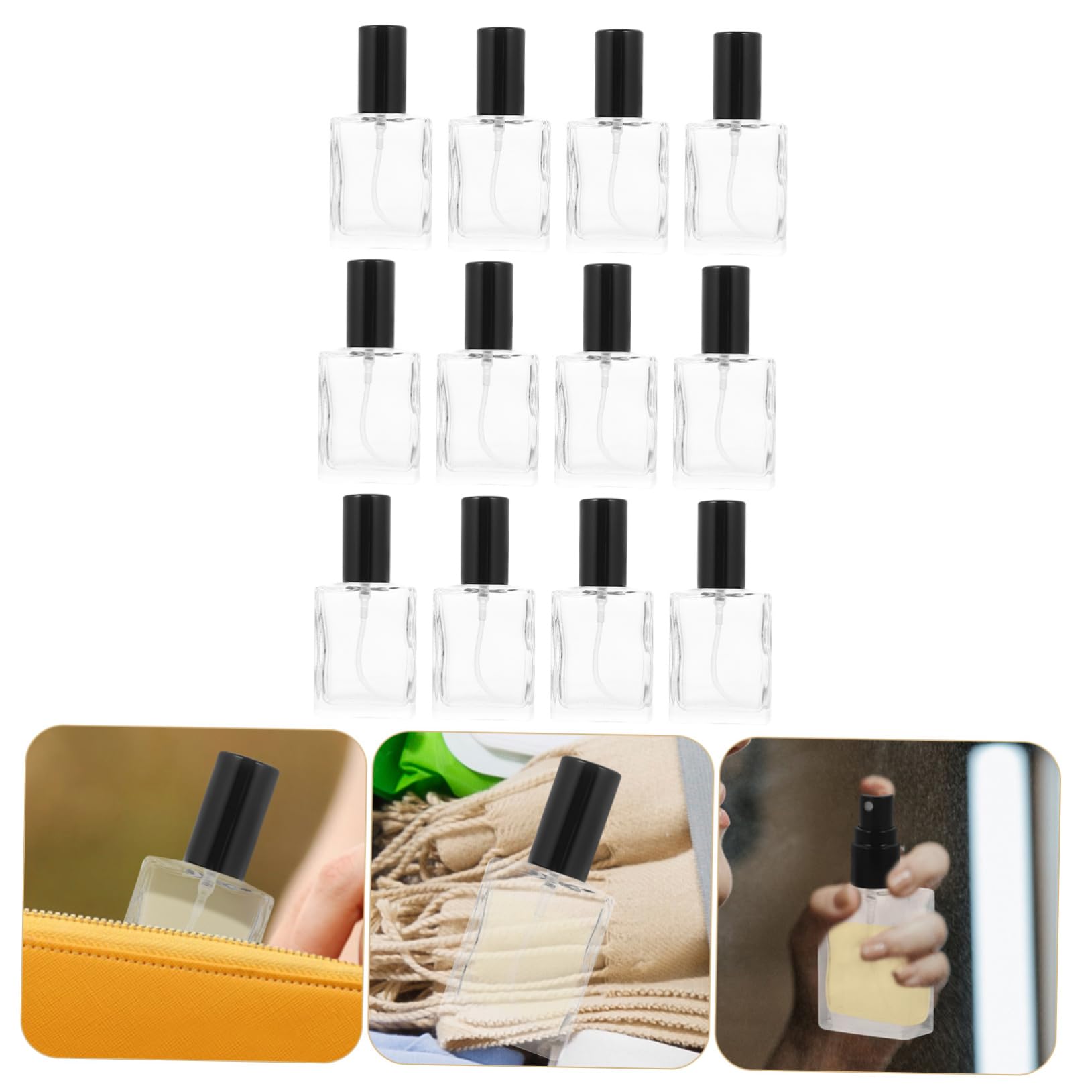 Beaupretty Flacons Pulvérisateurs en Verre 15ml, Lot de 12, pour Parfum