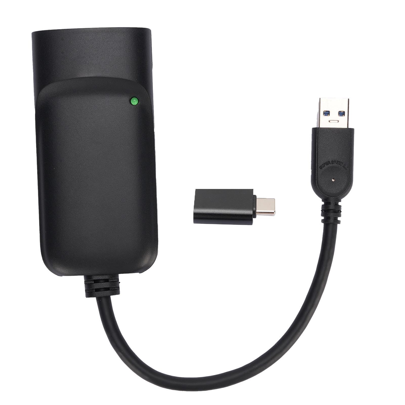 Jiawu Steckbarer USB3.0-auf-High-Definition-Multimedia-Schnittstellenadapter, Doppelbildschirm-High-Definition-Display für Grafikdesign, Bearbeitung für Typ-C-Anschluss