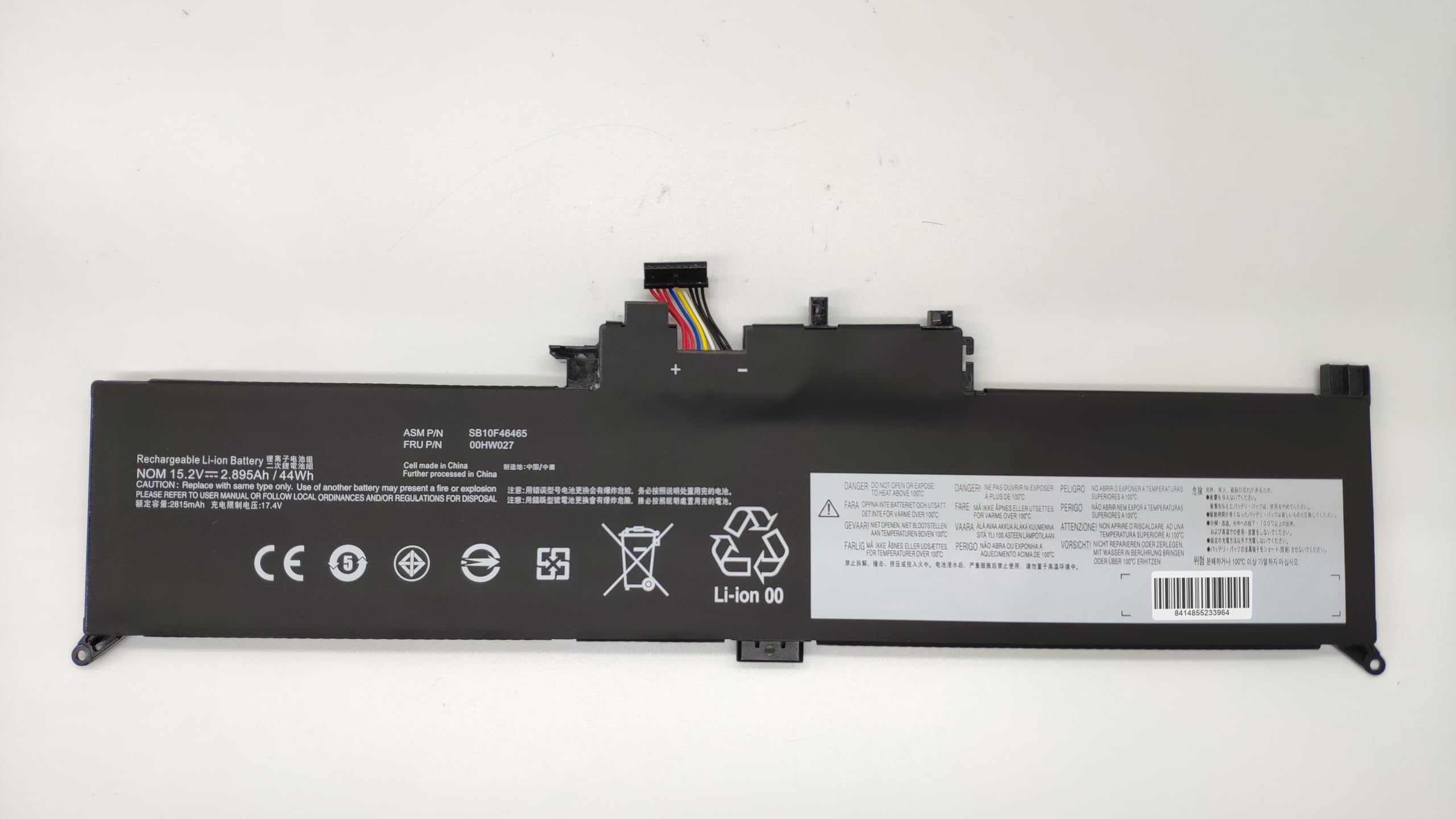 Binger 00HW026 00HW027 Replacement Laptop Battery Compatible with Lenovo ThinkPad Yoga 260 Series SB10F46464 SB10F46465-15.2V 44Wh