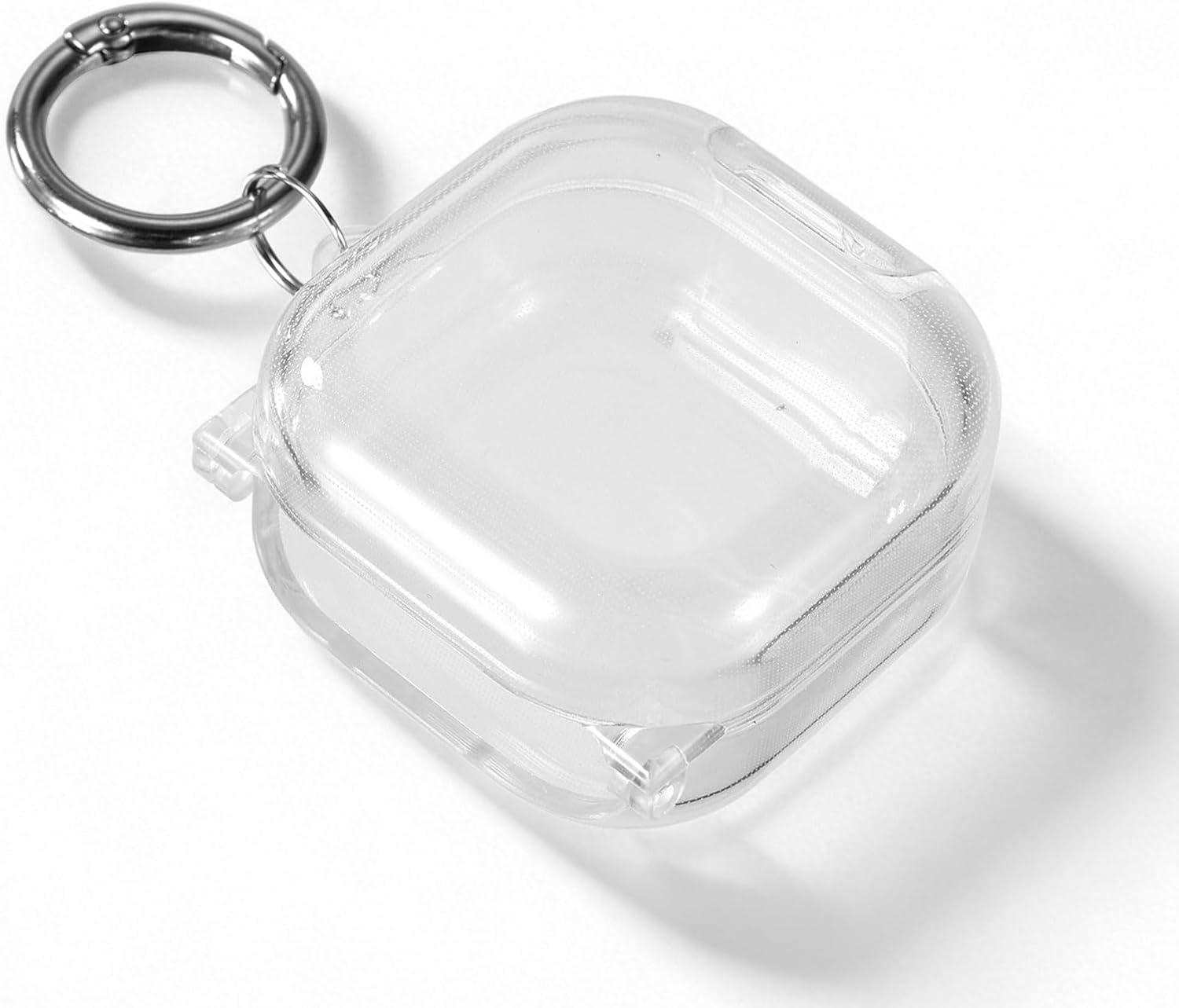 Bluetooth Earbud Case for Samsung Galaxy Buds 4/Buds 4 Pro, Premium Bluetooth Earphone Case with Carabiner Earbud Protective Cover Accessories for Women & Men (Transparent)