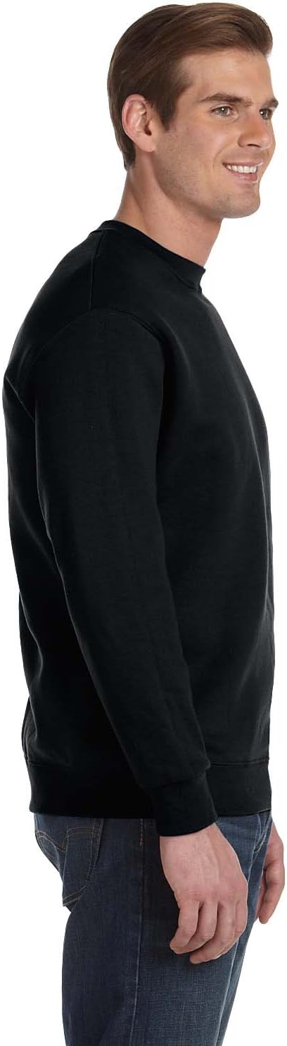 9.3 oz. 50/50 Fleece Crew (G120) Black, M (Pack of 12)