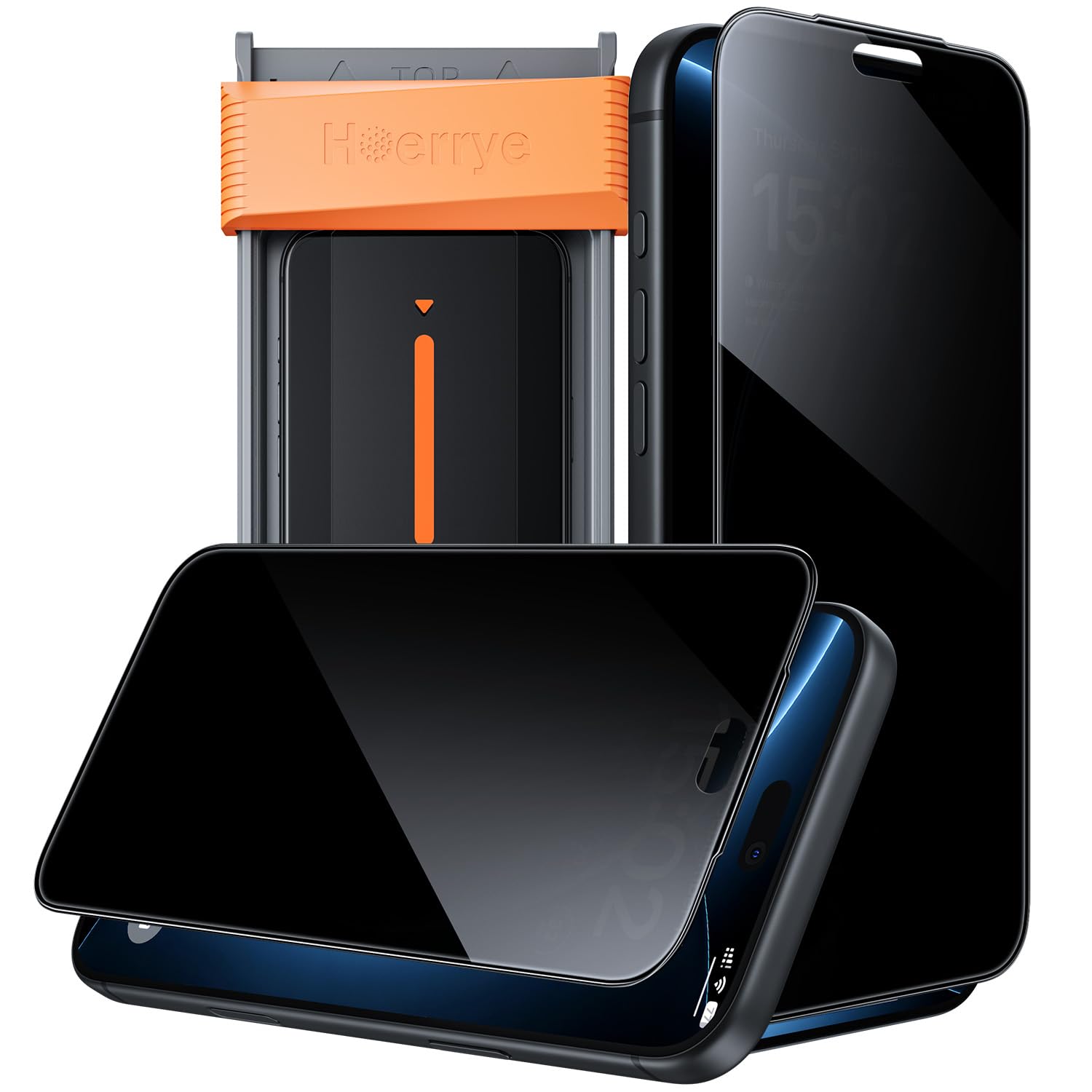 Hoerrye Protection d'écran de confidentialité à 360° pour Phone 18 Pro