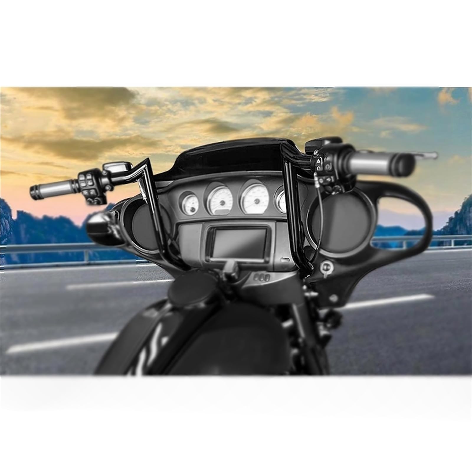 Parte del manubrio Per Harley Per Electra Glide Sport FLHS 1987-1993 Special FLHX 1986-1985 Accessori Moto 10 "Gancio Per Carne Monkey Bar Ape Hanger Manubrio