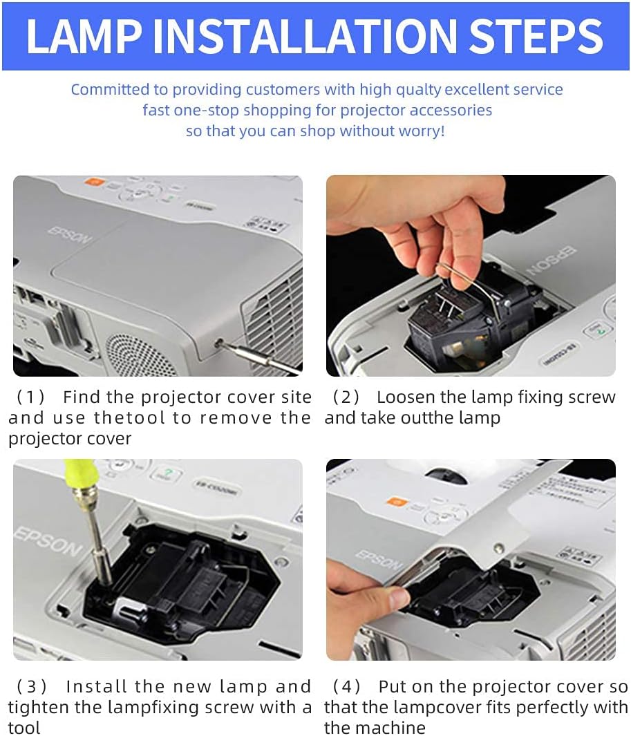 ELPLP88/V13H010L88 Replacement Projector Lamp for Epson Elplp88 Powerlite Home Cinema 1040 EX3240 740HD 2045 640 2040 EX7240 EX9200 EX5250 EX5240 VS240 VS345 VS340 97H 98H Projector Bulb with Housing : Office Products