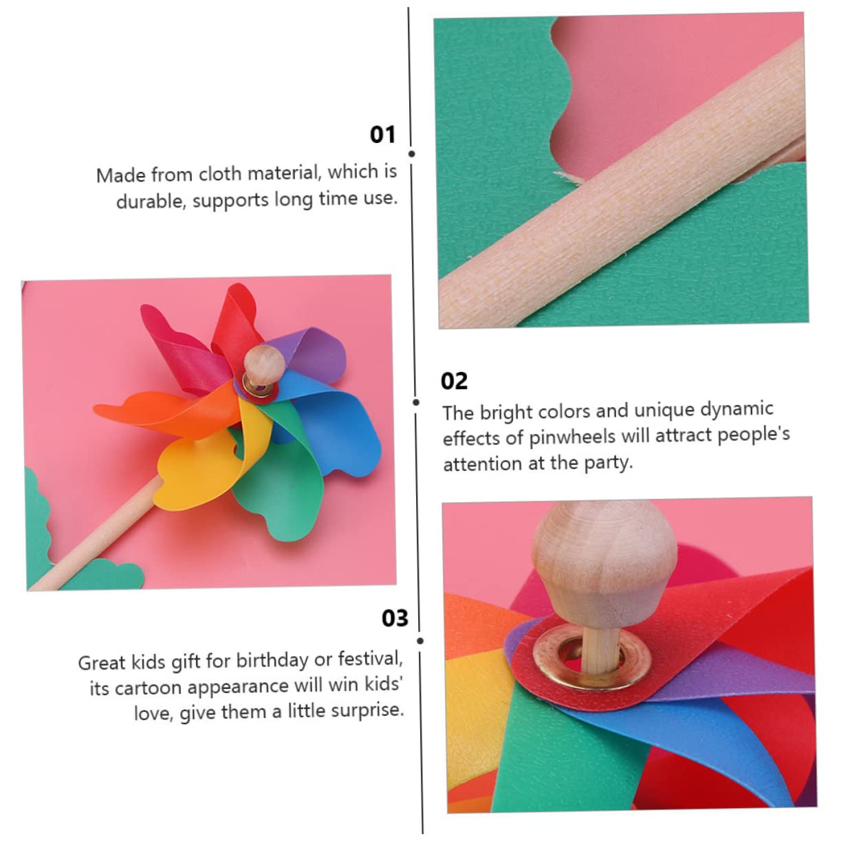 12 Pezzi Girandole Per Bambini Da Giardino Girandole Di Plastica Arcobaleno Mulini A Decorazioni Per Bambini