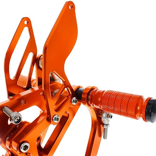 Miniatura 7 de Reposapiés de motocicleta ajustable de aluminio Billet para Yamaha YZF R6 2003 2004 2005 (gris)