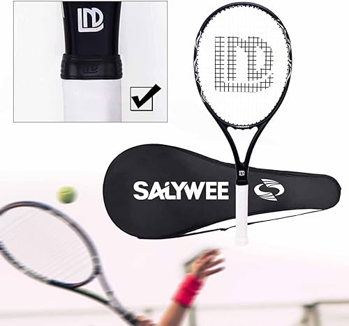 Miniatura 5 de Raqueta de tenis ligera con bolsa de transporte para actividades en el parque, color plateado