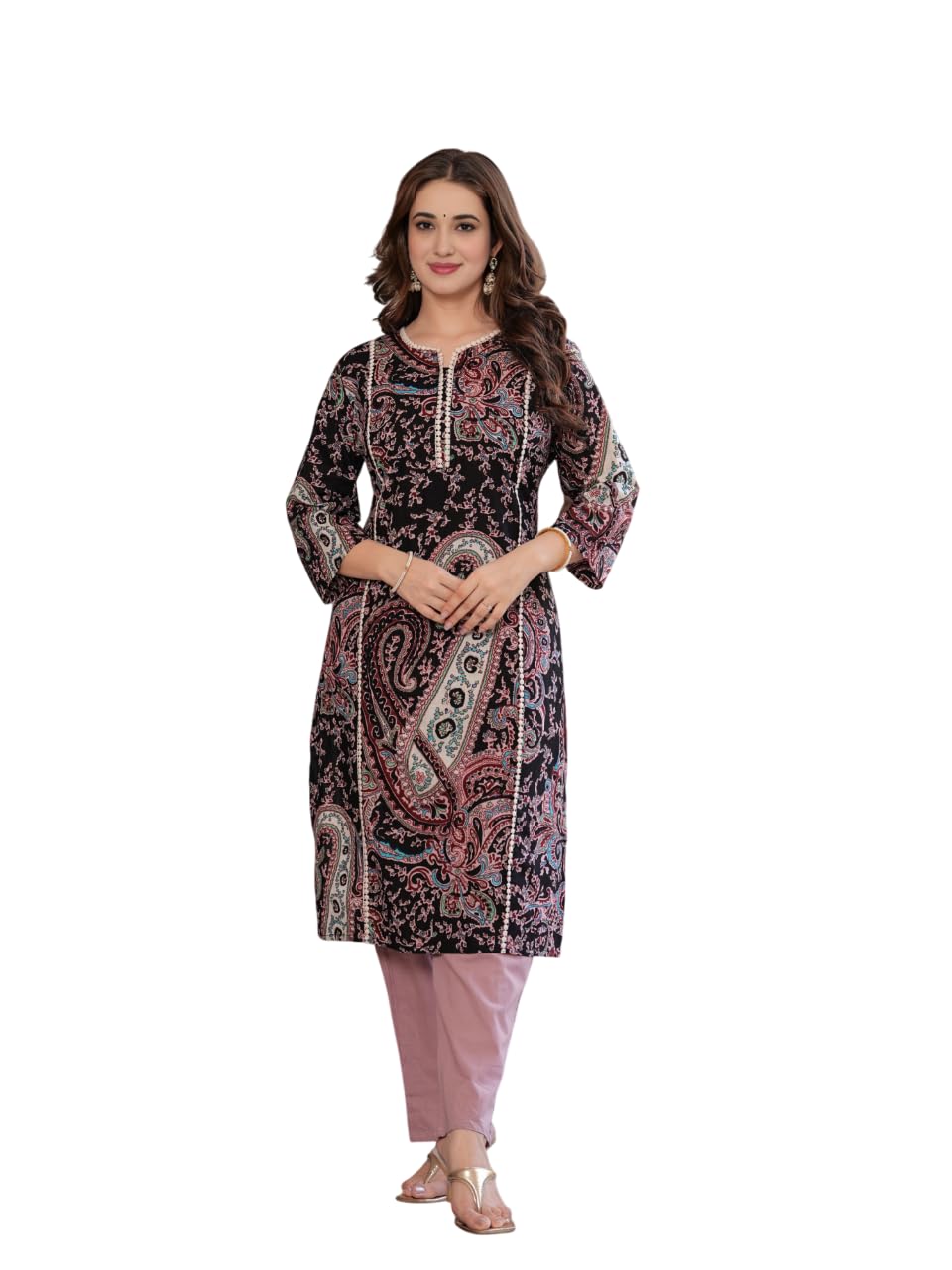 Women Floral Printed Blend Cotton Kurta | Blend Cotton Kurtis for Woman