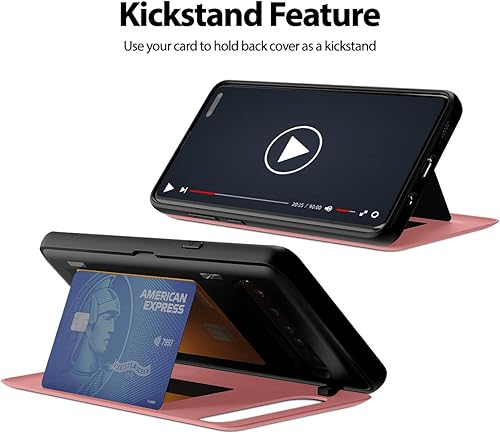 Miniatura 718 de GOOSPERY Parachoques magnético para puerta compatible con Galaxy S23, tarjetero tipo cartera, cierre automático, protección de doble capa resistente