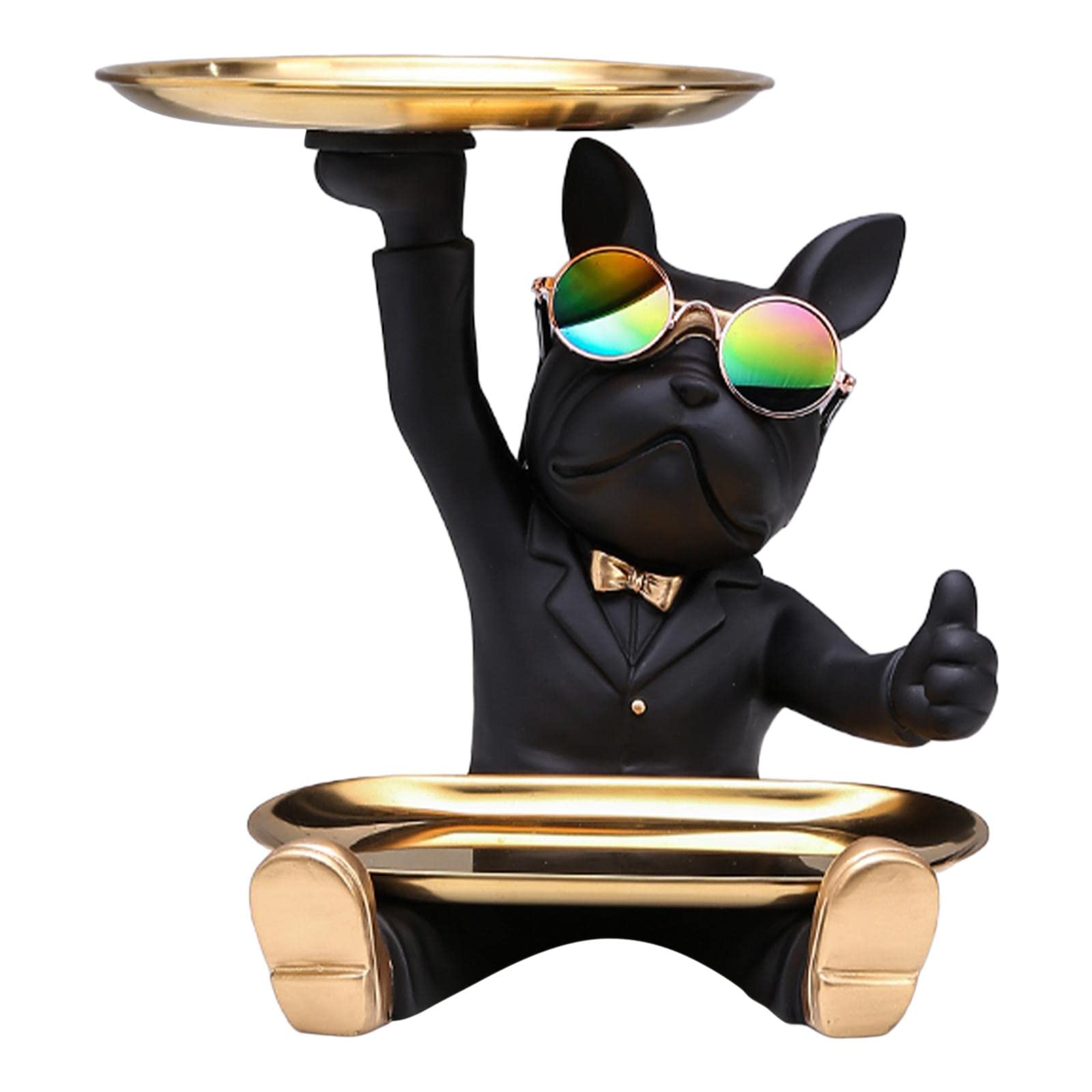 Schicker Schlüsselanhänger in Hunde Skulpturform für Wohnzimmer Und Wohndekoration, Schwarz