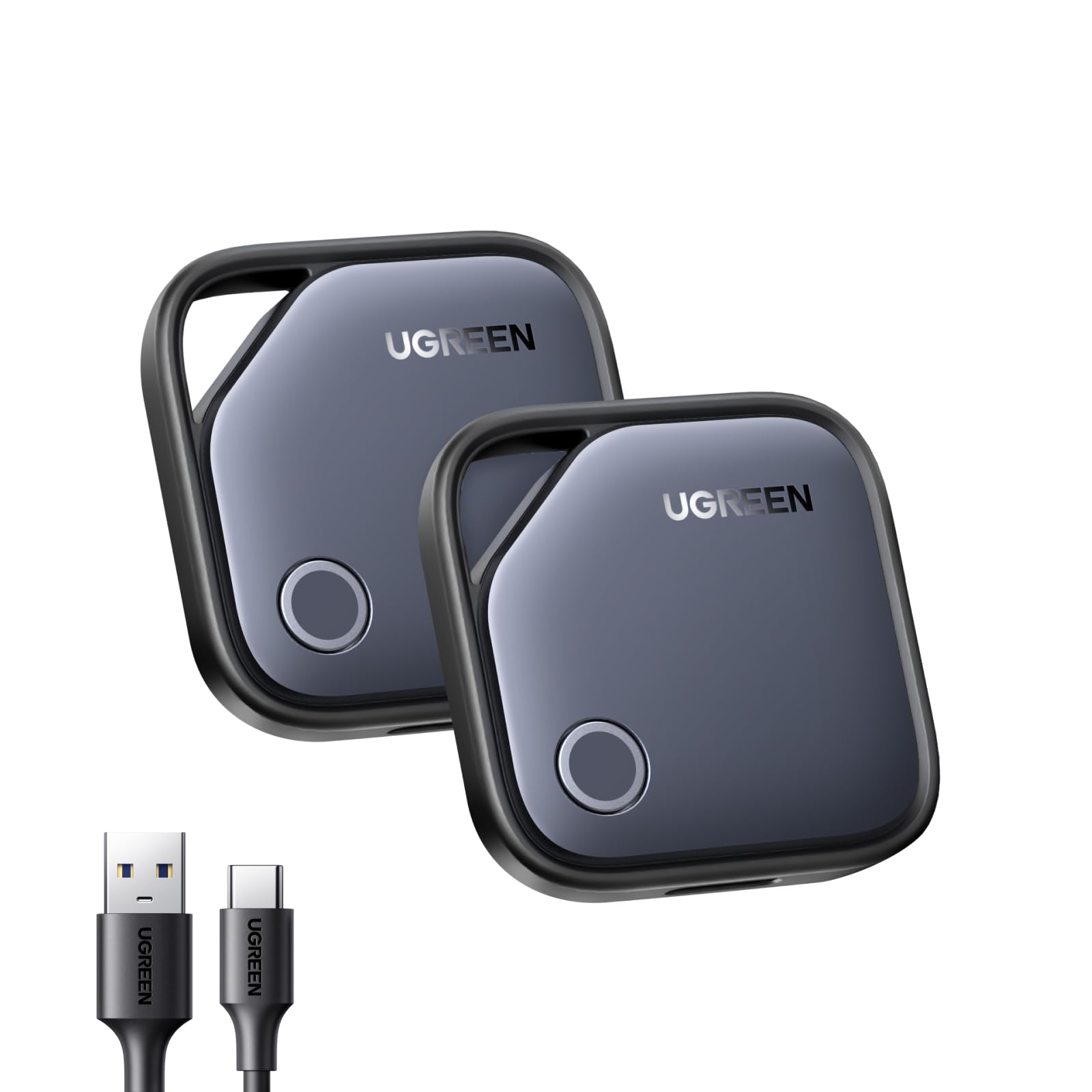 UGREEN FineTrack Smart Finder 2個 充電式 スマー…