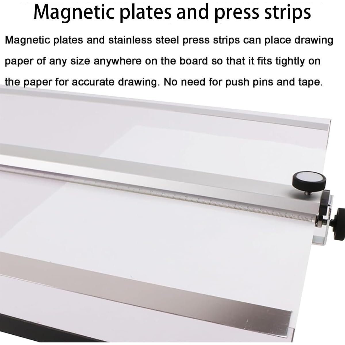 Lavagna da disegno regolabile con righello trasparente e morsetto magnetico per artisti e designer