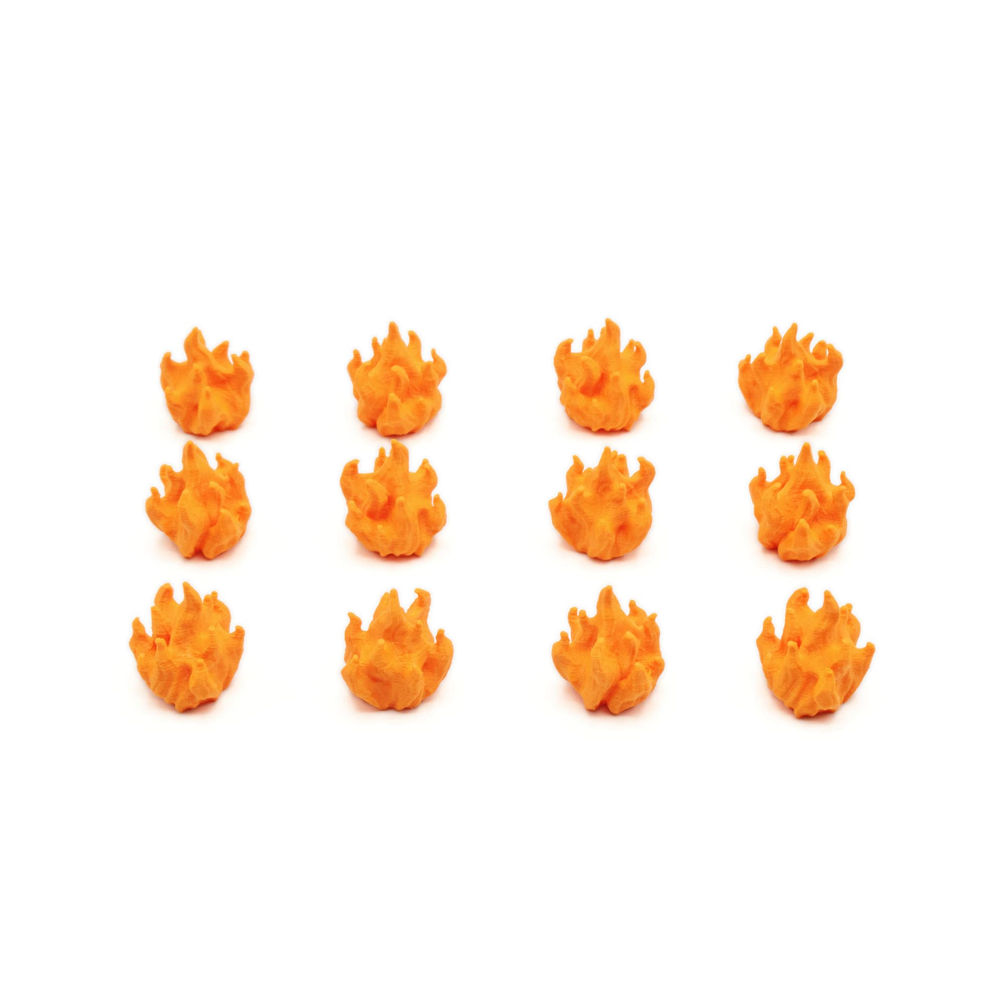 Buosha BGExpansions Fire Tokens for Nemesis and Nemesis: Lockdown - 12 Pieces