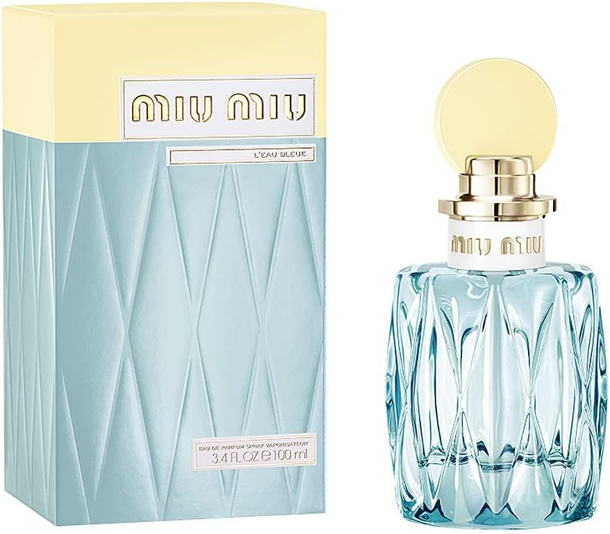Miu Miu Parfums L'eau Bleue Eau de Parfum Spray for Women, 3.4 Ounce
