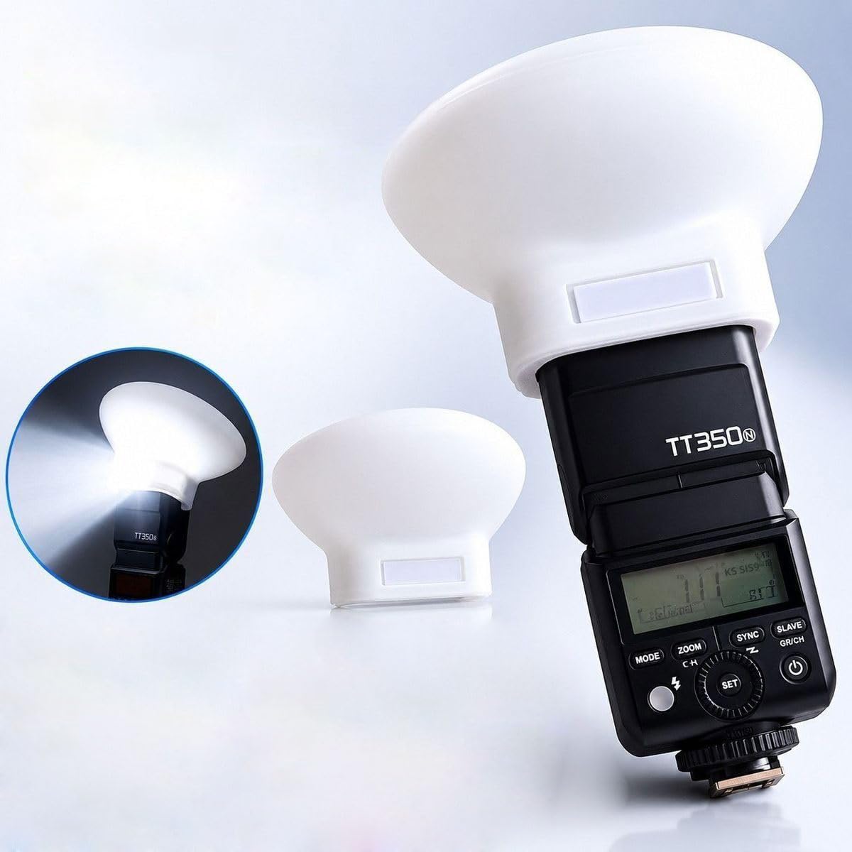 Diffuseur dôme de diffusion en gel de silice pour flash Godox TT350 V350