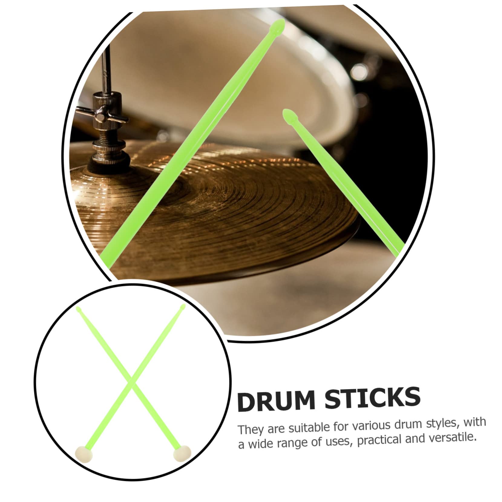 Baquetas de Fieltro de Doble Punta 1 Par para Percusión Musical
