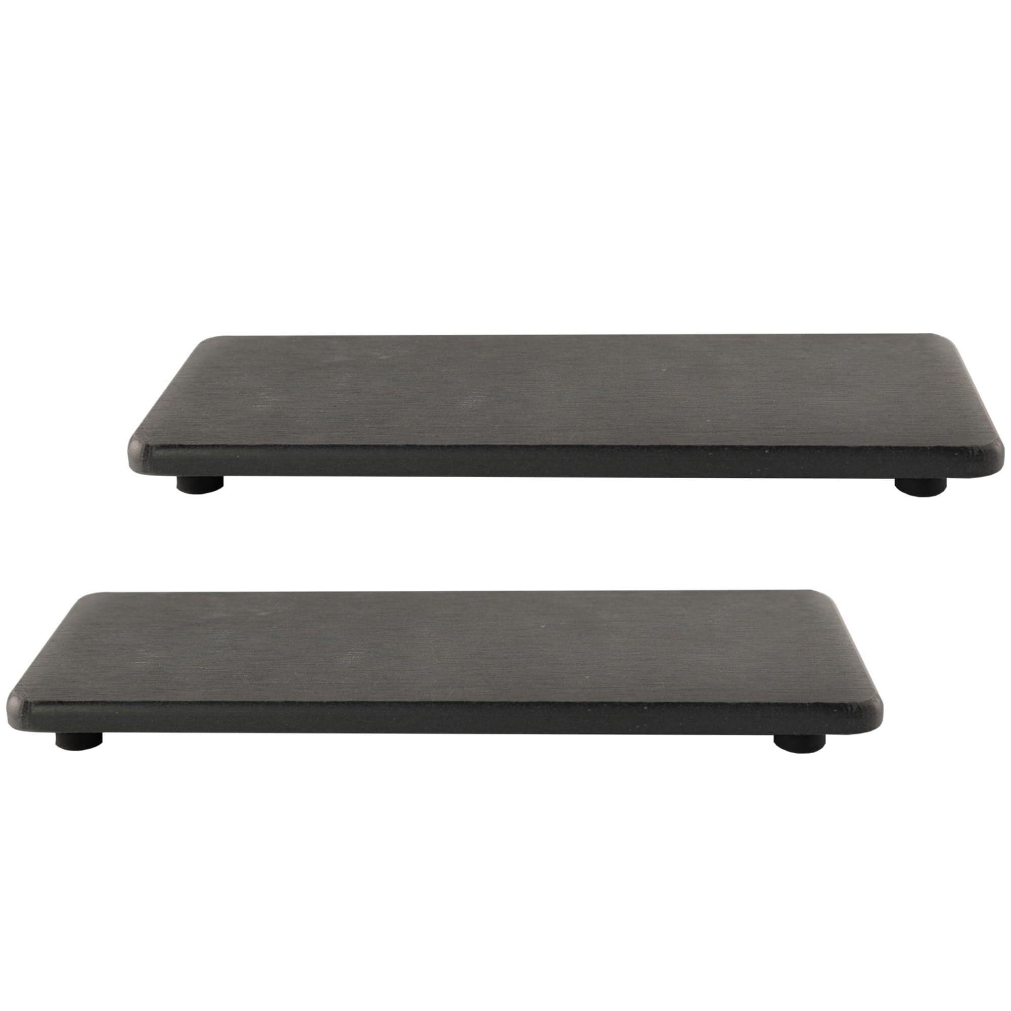 Fymlok 22-8Cm Dark Grey Quick Drying Stone Sink Tray 2 Pcs Bathroom Sink Vanity Trays(6.3 * .15Inch), Diatomaceous Earth Coasters, Kitchen Soap Tray, Water Absorbing Stone Used(22-8Cm Dark Grey)
