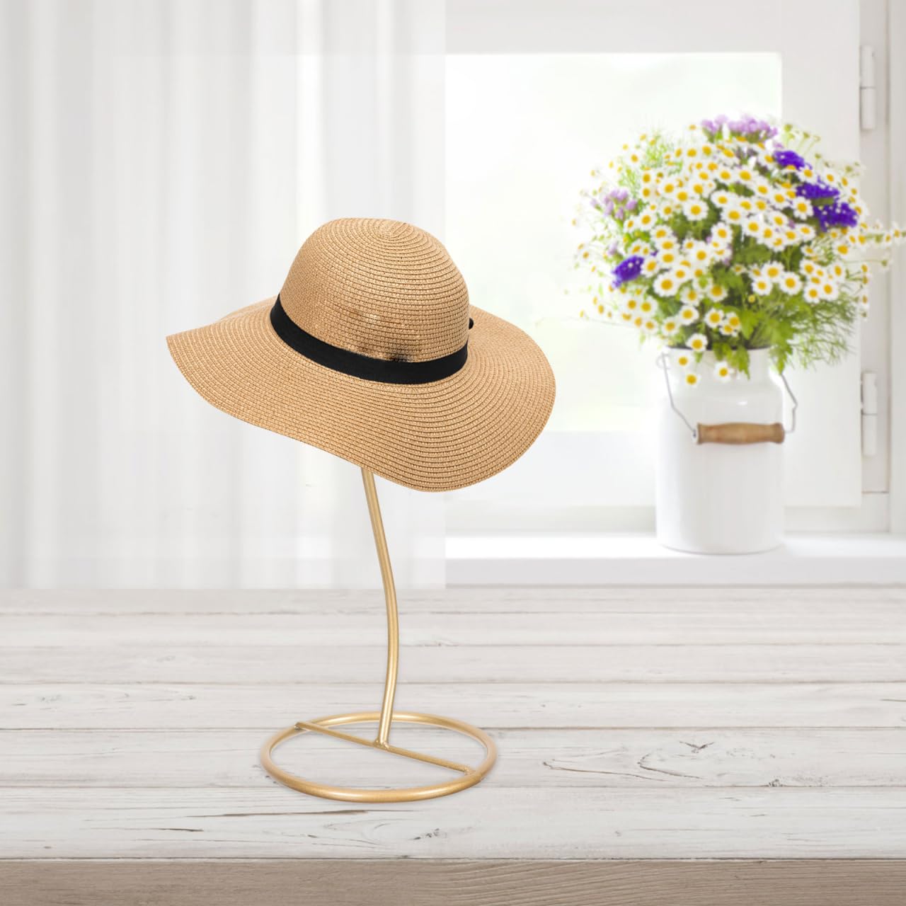 DOITOOL Soporte de mesa para sombrero de metal forma cúpula