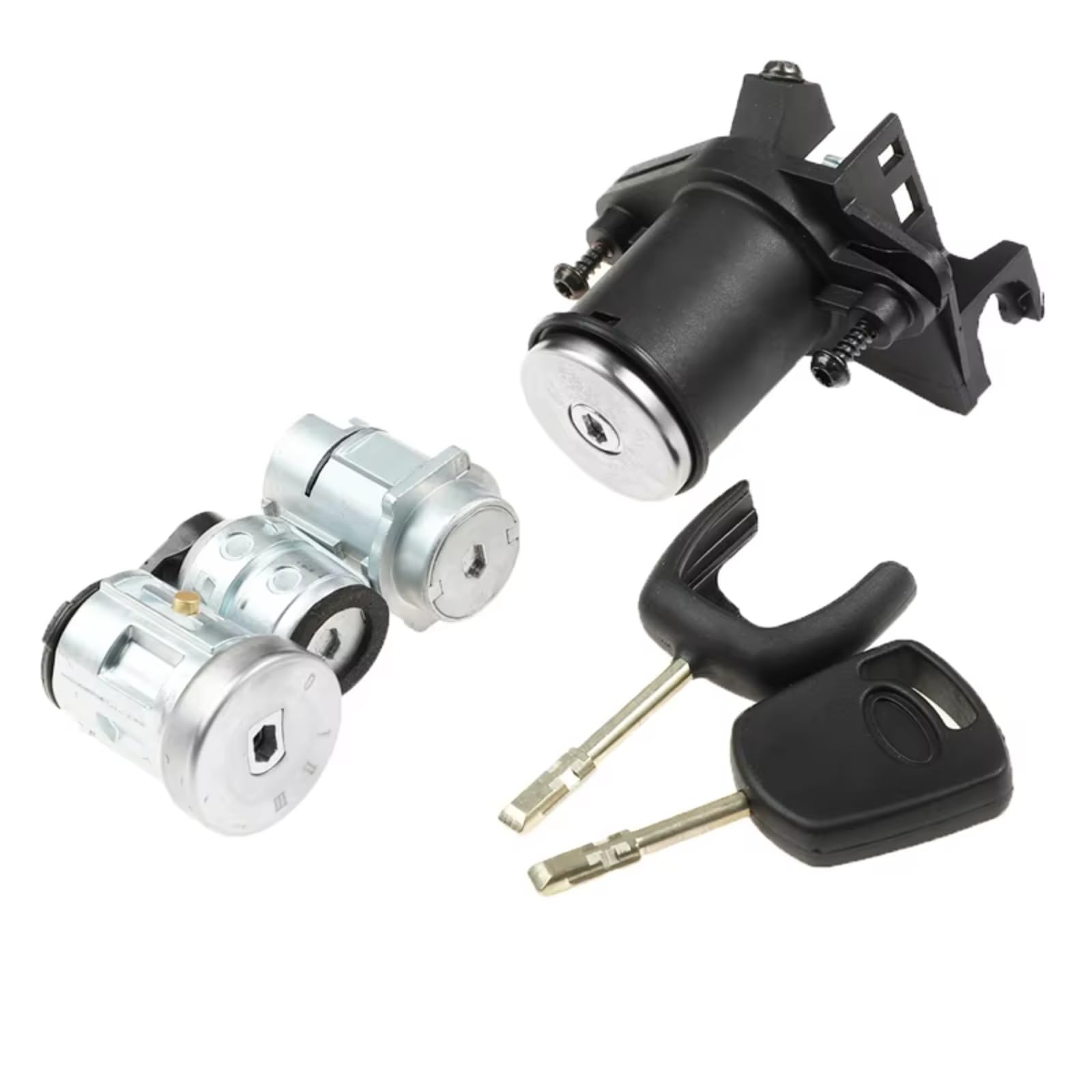 Qaliydfd One Color Ignition Lock Cylinder Compatible With For Fiesta Mk V For Fusion Mk5 2 Keys Ignition Switch Door Lock Trunk Lock 1479660
