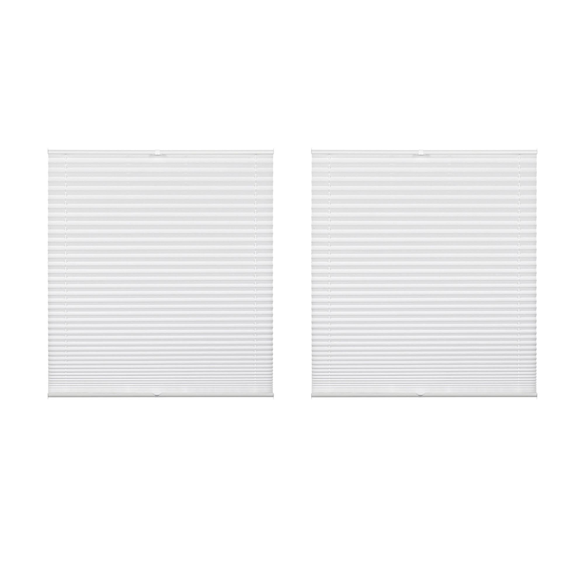 Store plissé occultant blanc Deco Company kit complet pour fenêtre locataire