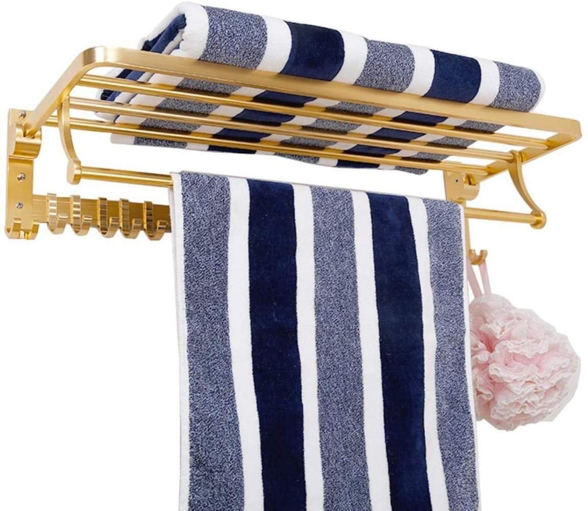 Stendino Portasciugamani Spazio Asciugamano in alluminio Portasciugamani sospeso Gancio per bagno Ventosa Punch Portasciugamani da bagno gratuito 57,4 cm Appendiabiti a torre Anello a mano Decorazione