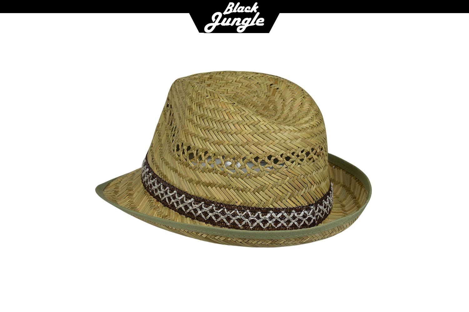 Black Jungle VENADO Cappello di paglia naturale cappello estivo cappello di paglia Havana Unisex Bogart Fedorahut