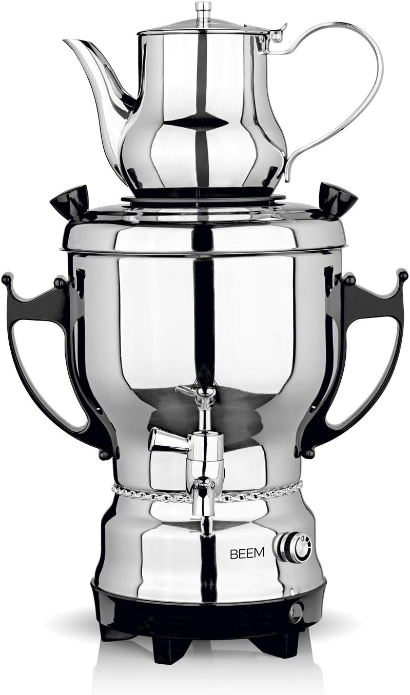 6119 Samovar 2030-3 Litre Stainless Steel, 18-10 Stainless Steel - Mirror Finish Exterior, Steenless Steel