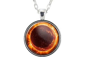 Solar Eclipse Necklace: A Celestial Symphony of Moon and Sun
