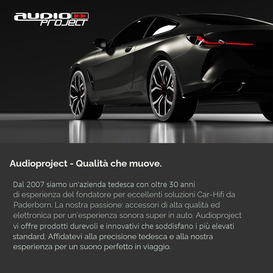 Audioproject A155 - Antenna-per-autoradio 40cm compatibile per: Toyota Aygo Opel Corsa Fiat Panda Suzuki Peugeot Cooper adapter universe antenna auto corta accessori
