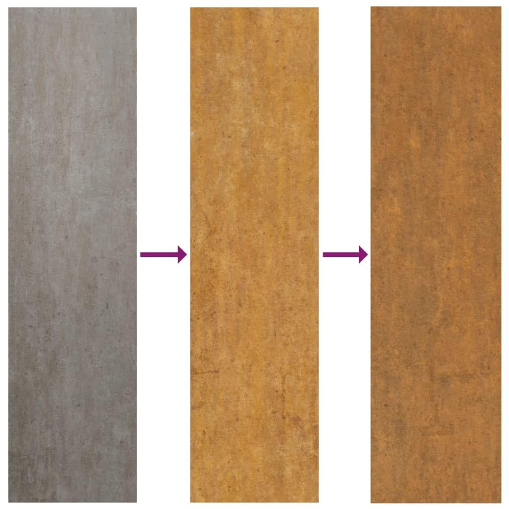 Jardinera elevada de jardín de acero Corten 200 x 80 x 80 cm, cama de cultivo con diseño de fondo abierto para drenaje, ideal para plantas, verduras y hierbas aromáticas,