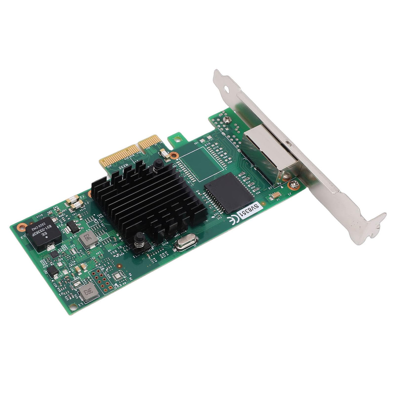 Ausla Scheda di Rete Gigabit NIC PCIe 2.0 X4 1Gb a 2 Porte con Doppie Porte RJ45 Controller I350AM2 Contatti Placcati in Oro per PC Server Workstation a Basso Profilo e Altezza Completa