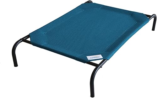 Miniatura 26 de Coolaroo Cama elevada para perros original - Cama transpirable para mascotas fuera del suelo con tela refrigerante, alivio articular y tela Azul