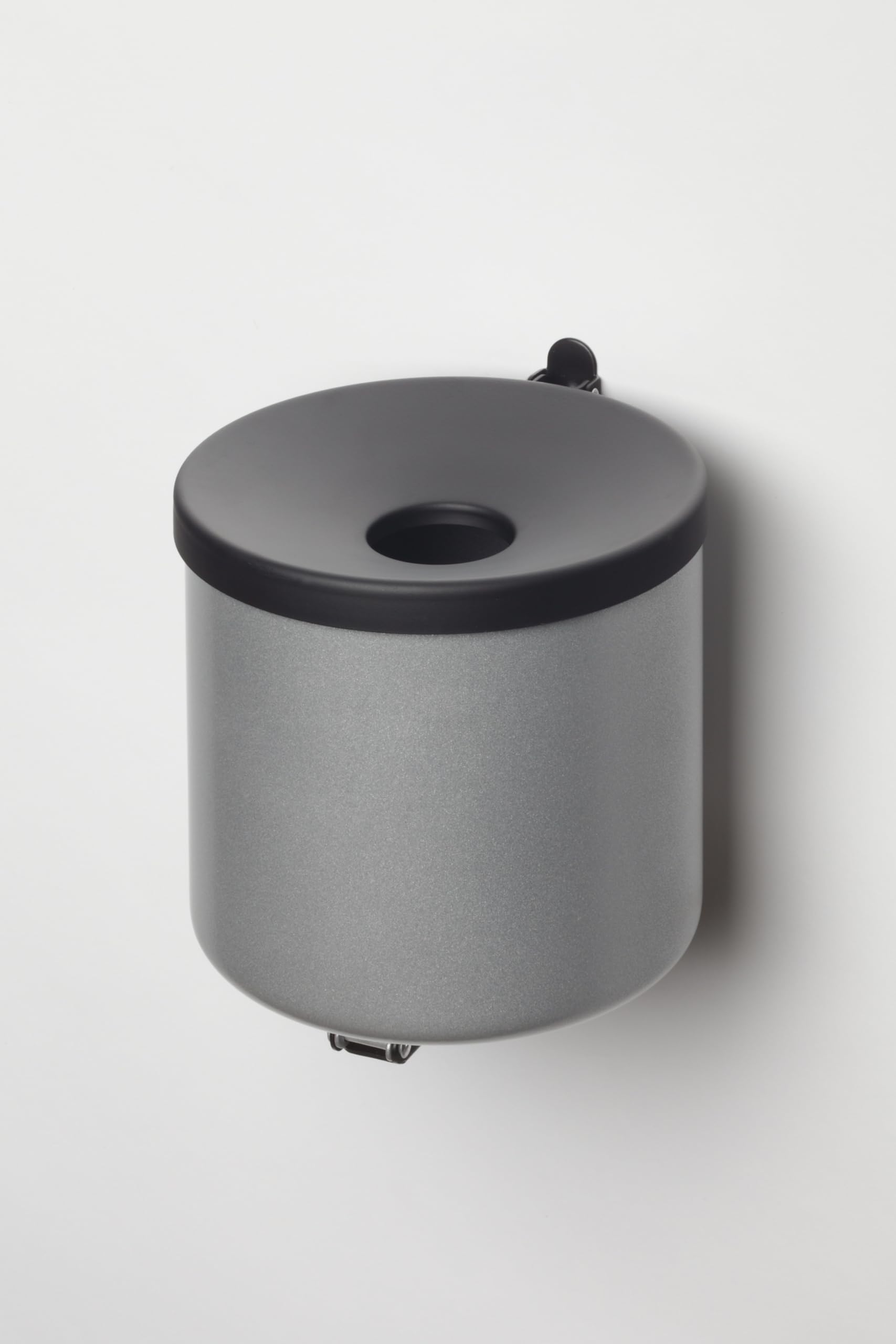 PROREGAL Robuster Ascher zur Wandmontage | 2,4 Liter, HxBxT 16x15,5x15,5cm | Stahl | Silber | Ascher Aschenbecher