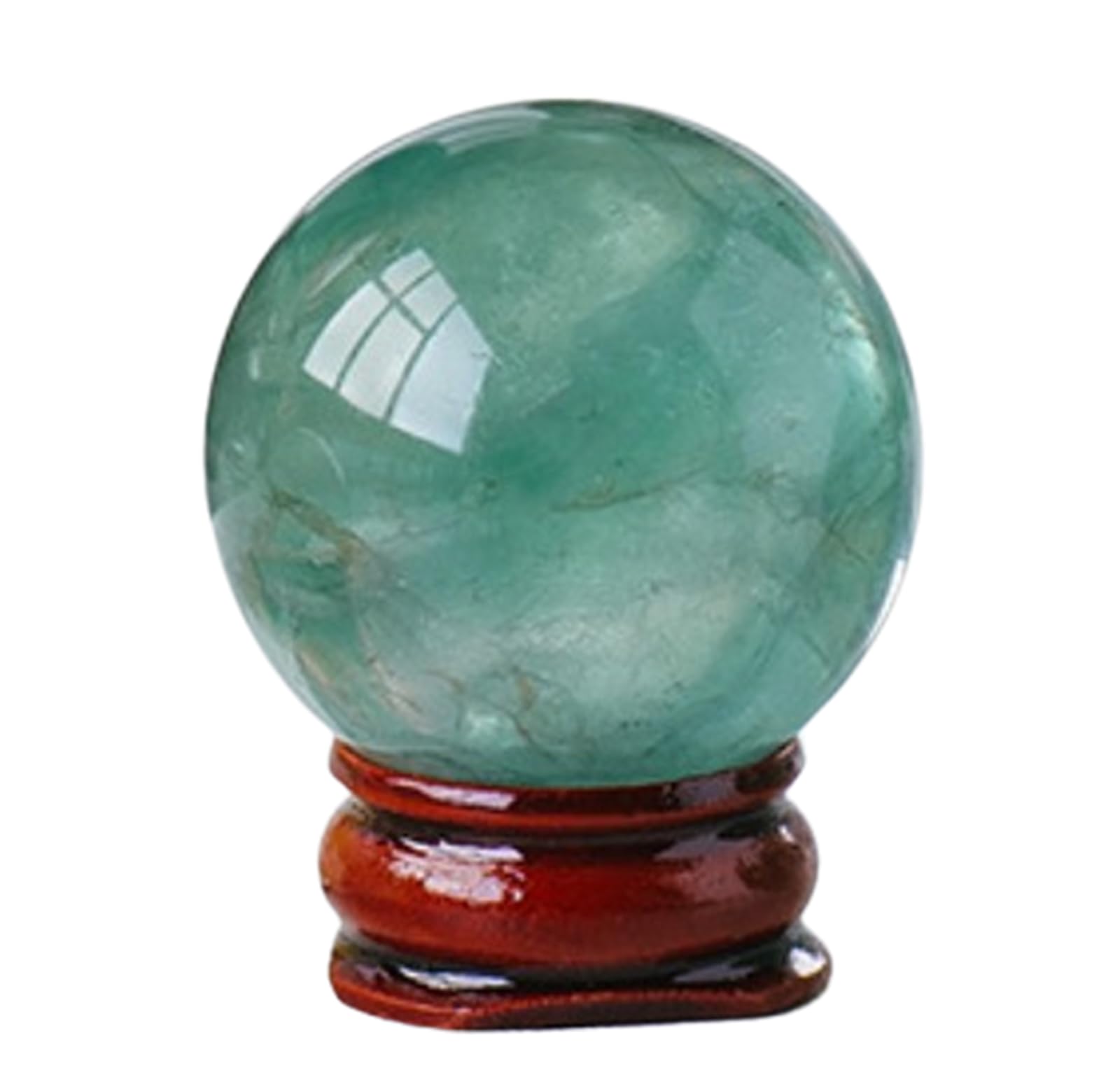 RVBLRDSE Crystal Ball Ornaments Beautiful Green Quartz Gemstone Sphere Raw Stone for Feng Shui, Divination,Home Garden Decoration,3~4cm Gemstone Stone