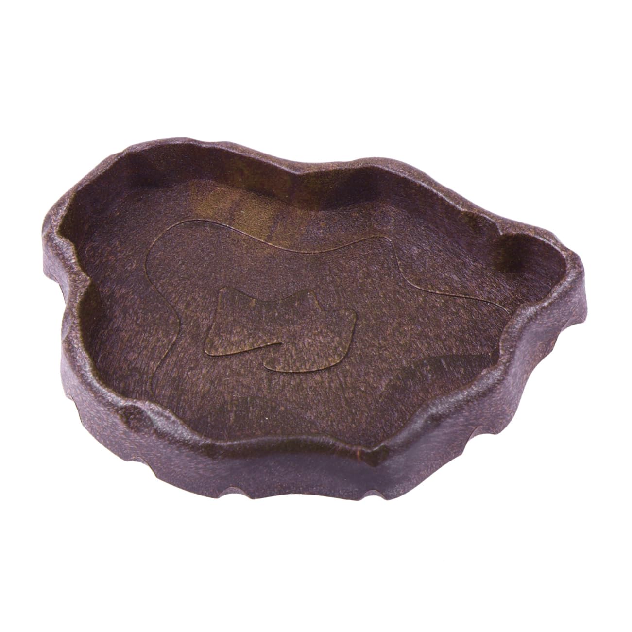 SUPVOX Reptile Feeding Bowl Resin Food and Water Dish for Tortoise Lizard and for Snacks and Fresh Food S Deep Coffee Color
