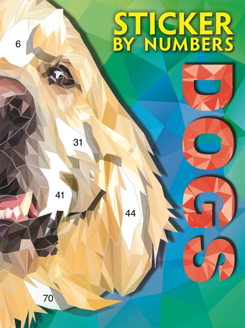Sticker By Numbers: Dogs (Activity Book for Adults)