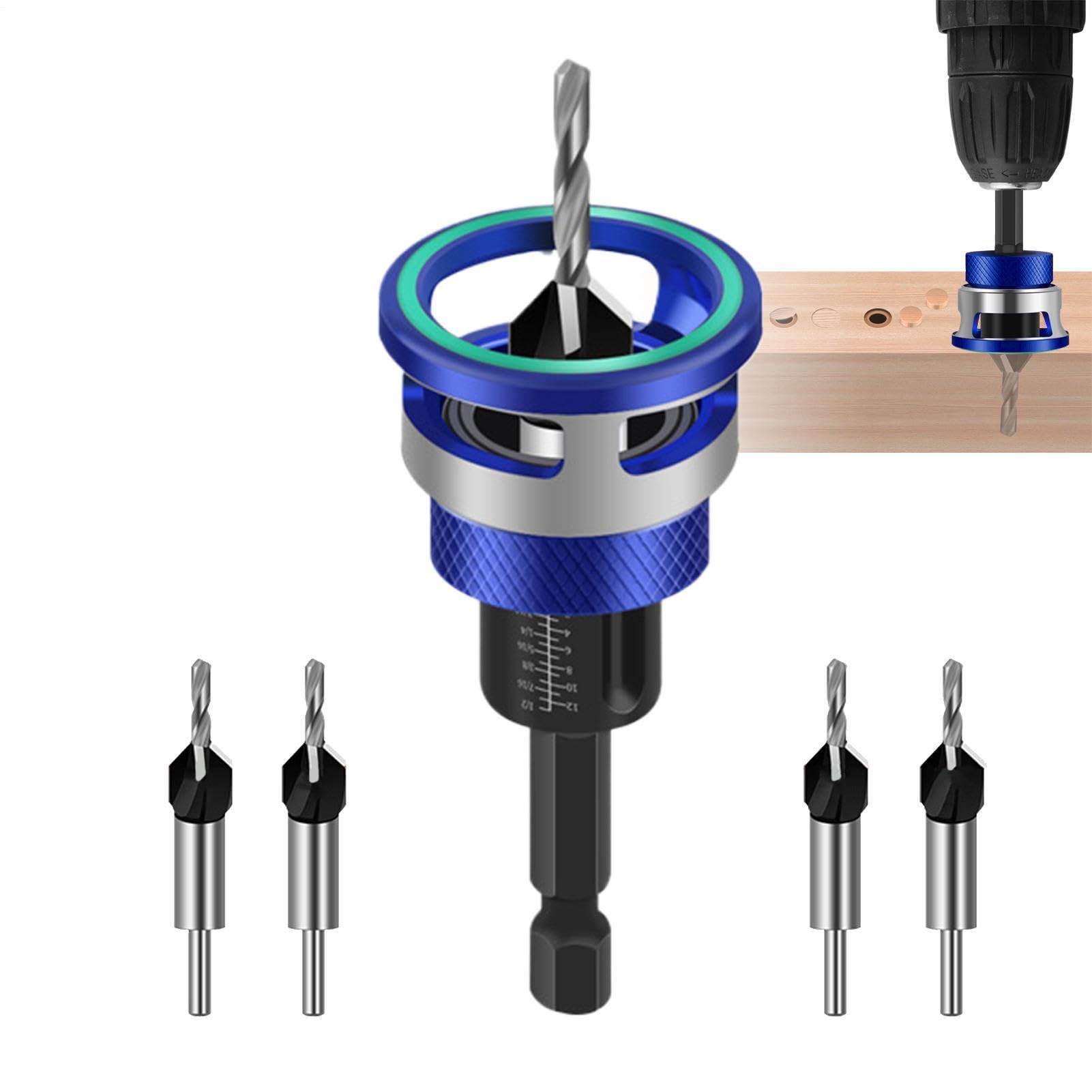 Punta a Svasare 4 Pezzi Regolabile Portatile Utensile