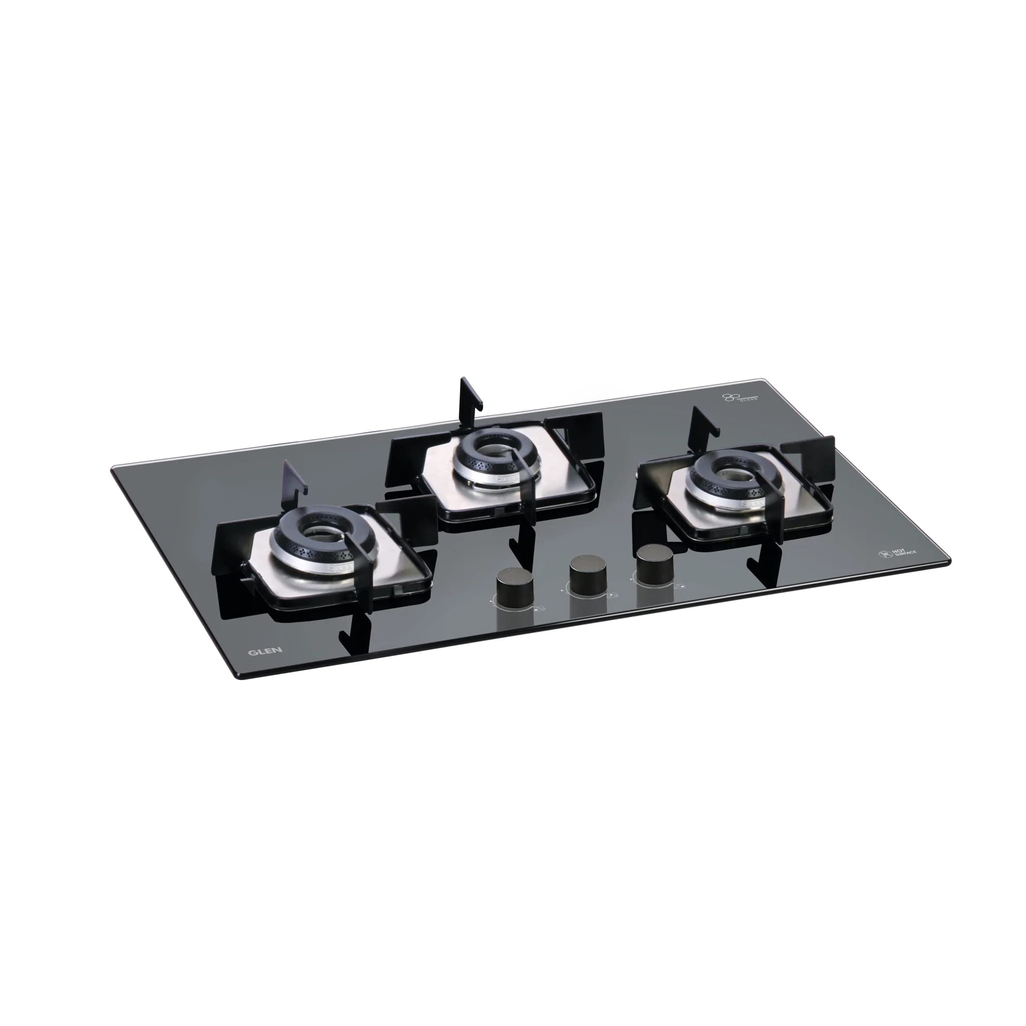 Glen 3 Burner Built in Glass Hob with Italian Double Ring Burners Auto Ignition, Black (1073 SQ IN)-image-38