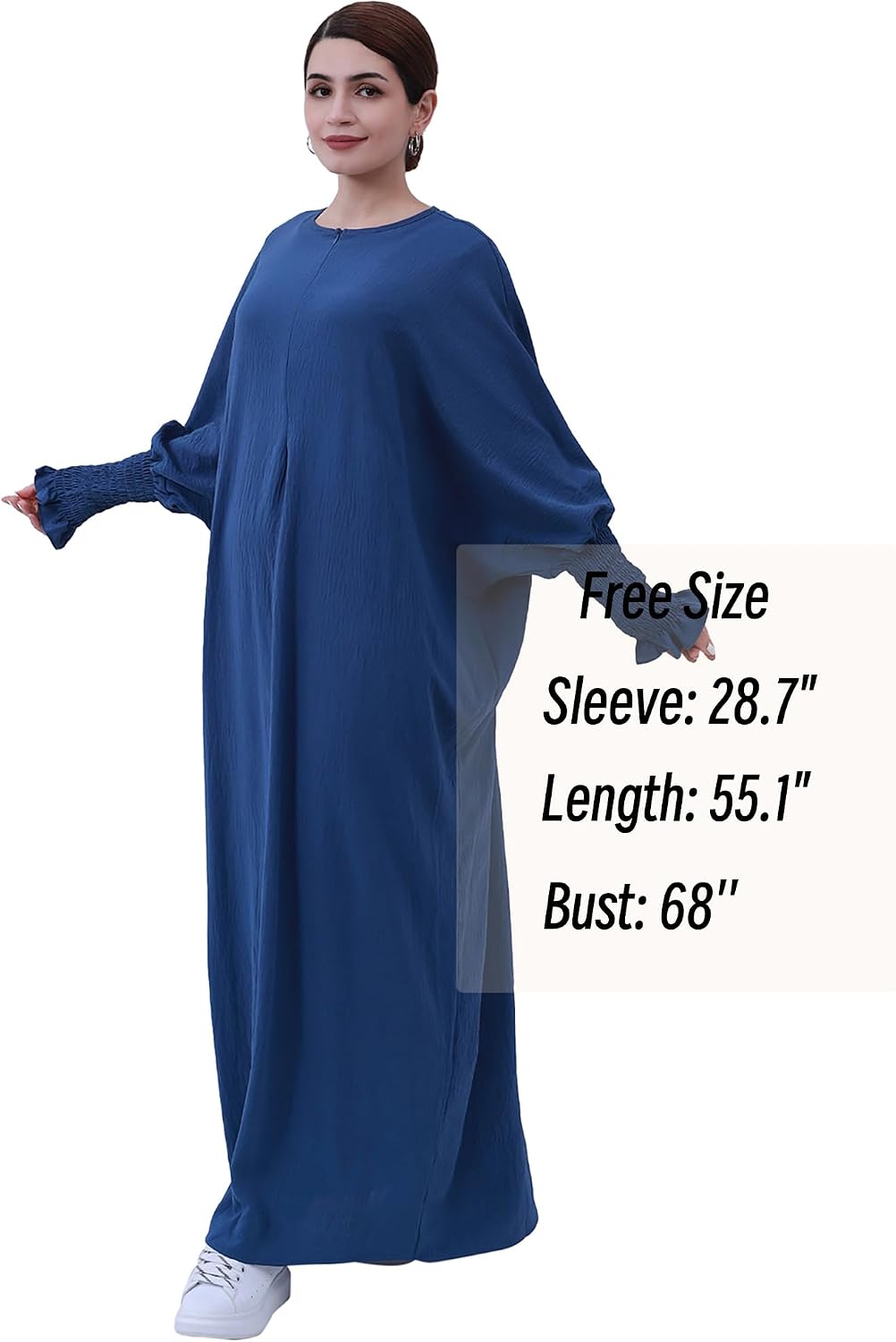 Muslim Prayer Abaya Islamic Women's Khimar Pure Color Hijab Dress Long Sleeve Dubai Kaftan