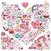 100pcs Pink I Love You Stickers, Waterproof Holographic Glitter Romantic Vinyl Decal,Valentine's Day,Birthday for Water Bottle, Laptop,Kindles, DIY,Book,Phone, Gifts for Girls,Kids, Teens,Adults