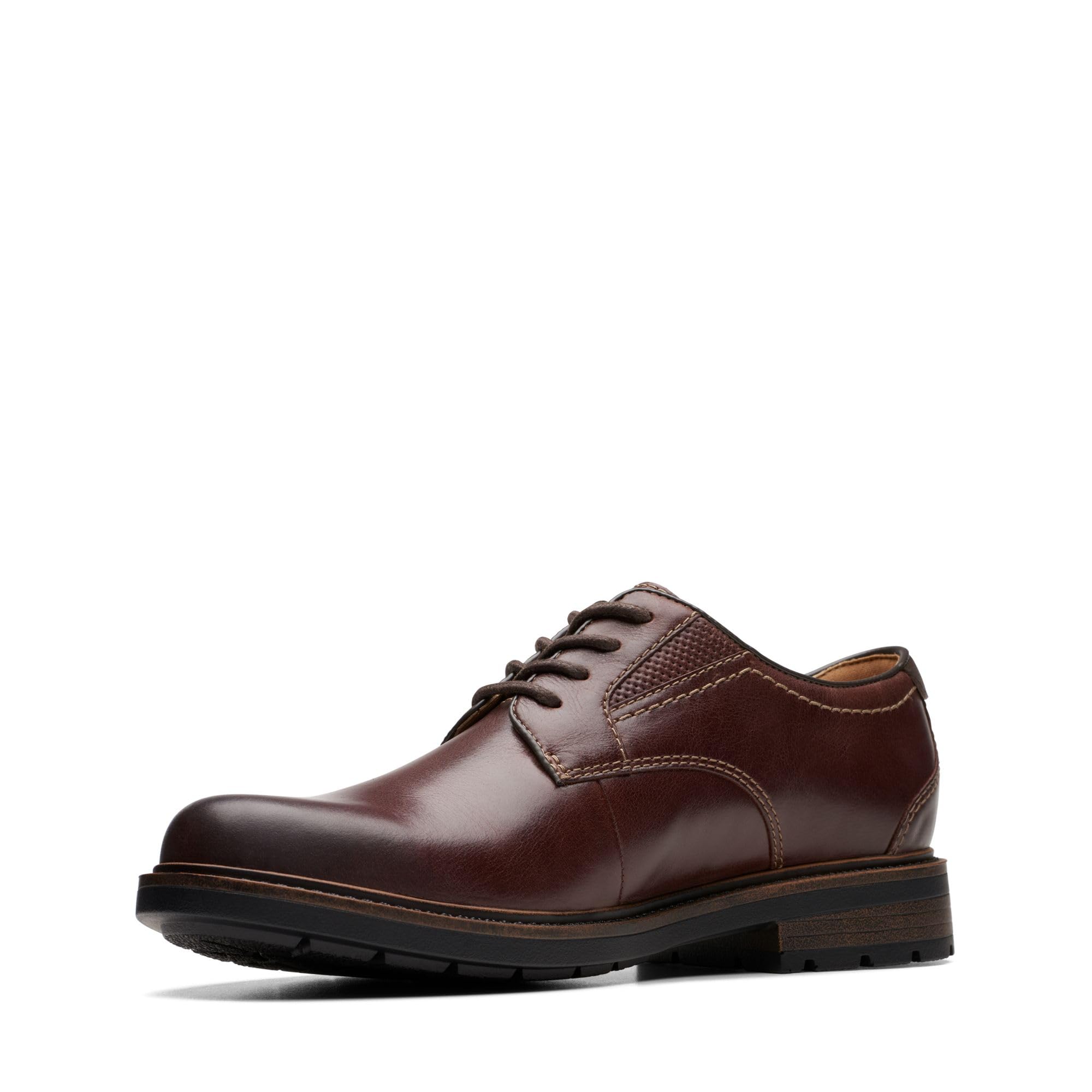 Clarks Men's Un Shire Low Oxford, Braunes Leder, 41 EU